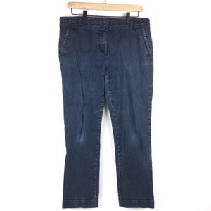 TALBOTS Jeans Modern Slim Crop Dark Wash Stretch Denim Petite Plus Size 14P / 32